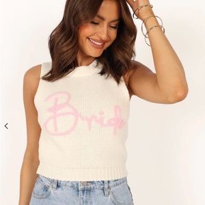 Petal & Pup Bride Sleeveless Knit Sweater - Large